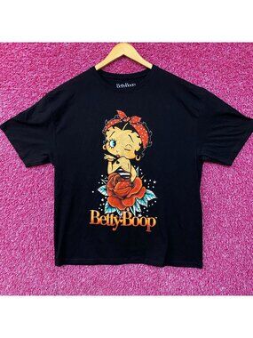 Betty Boop Dream In Rose Pin Up Retro T-Shirt XL